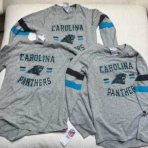 NFL Team Apparel Carolina Panthers girls long-sleeve T-shirts